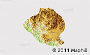 Physical 3D Map of Momo, cropped outside