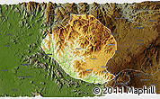 Physical 3D Map of Momo, darken