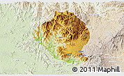 Physical 3D Map of Momo, lighten