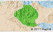 Political 3D Map of Momo, lighten