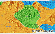 Political 3D Map of Momo