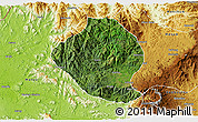 Satellite 3D Map of Momo, physical outside