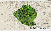 Satellite 3D Map of Momo, shaded relief outside