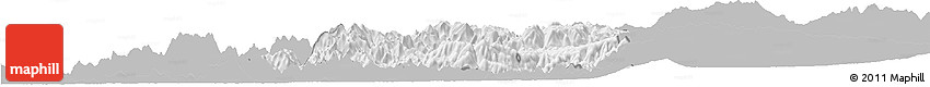 Gray Horizon Map of Momo, single color outside