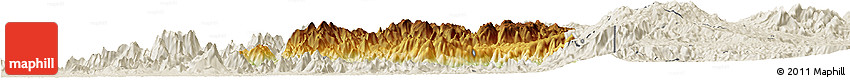 Physical Horizon Map of Momo, shaded relief outside
