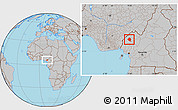 Gray Location Map of Momo