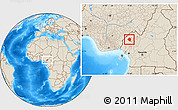 Shaded Relief Location Map of Momo