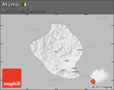 Gray Map of Momo, single color outside