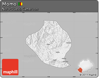 Gray Map of Momo, single color outside