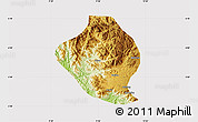 Physical Map of Momo, cropped outside
