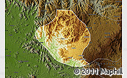 Physical Map of Momo, darken