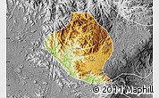 Physical Map of Momo, desaturated