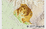 Physical Map of Momo, lighten