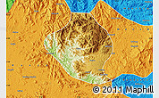 Physical Map of Momo, political outside