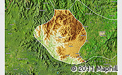 Physical Map of Momo, satellite outside