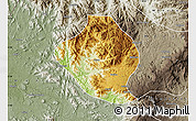 Physical Map of Momo, semi-desaturated
