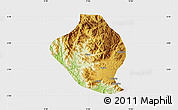 Physical Map of Momo, single color outside