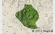 Satellite Map of Momo, shaded relief outside