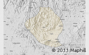 Shaded Relief Map of Momo, desaturated