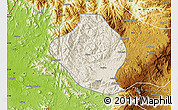 Shaded Relief Map of Momo, physical outside