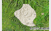 Shaded Relief Map of Momo, satellite outside