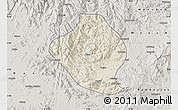 Shaded Relief Map of Momo, semi-desaturated