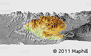 Physical Panoramic Map of Momo, desaturated