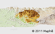Physical Panoramic Map of Momo, lighten