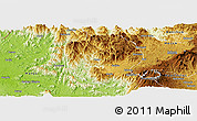 Physical Panoramic Map of Momo