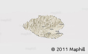 Shaded Relief Panoramic Map of Momo, cropped outside