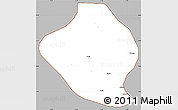 Gray Simple Map of Momo, cropped outside