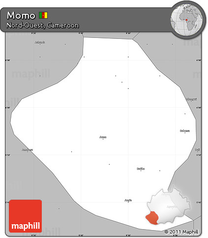 Gray Simple Map of Momo