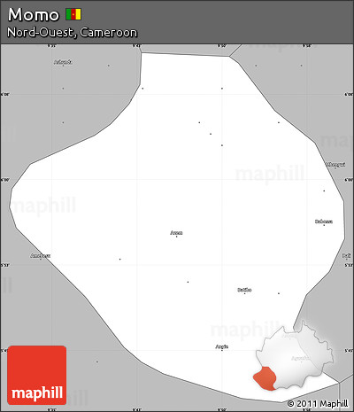 Gray Simple Map of Momo