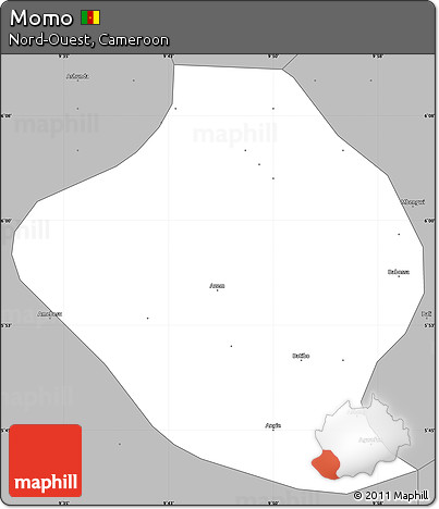 Gray Simple Map of Momo