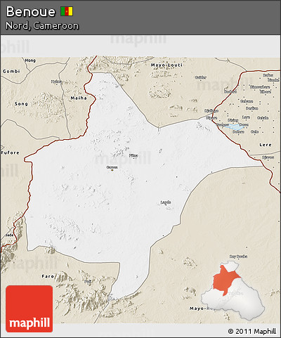 Classic Style 3D Map of Benoue