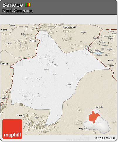 Classic Style 3D Map of Benoue