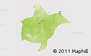 Physical 3D Map of Benoue, cropped outside