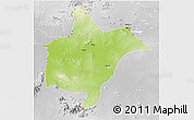 Physical 3D Map of Benoue, lighten, desaturated
