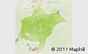 Physical 3D Map of Benoue, lighten