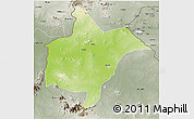 Physical 3D Map of Benoue, semi-desaturated