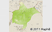 Physical 3D Map of Benoue, shaded relief outside