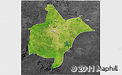 Satellite 3D Map of Benoue, darken, desaturated