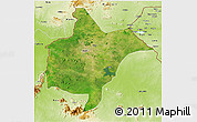Satellite 3D Map of Benoue, physical outside