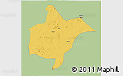 Savanna Style 3D Map of Benoue, single color outside
