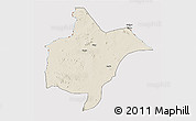 Shaded Relief 3D Map of Benoue, cropped outside