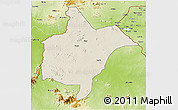 Shaded Relief 3D Map of Benoue, physical outside