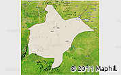 Shaded Relief 3D Map of Benoue, satellite outside