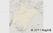 Shaded Relief 3D Map of Benoue, semi-desaturated