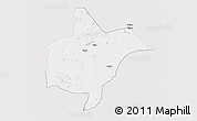 Silver Style 3D Map of Benoue, single color outside