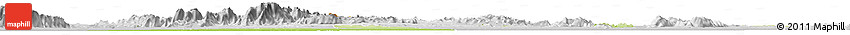 Physical Horizon Map of Benoue, lighten, desaturated
